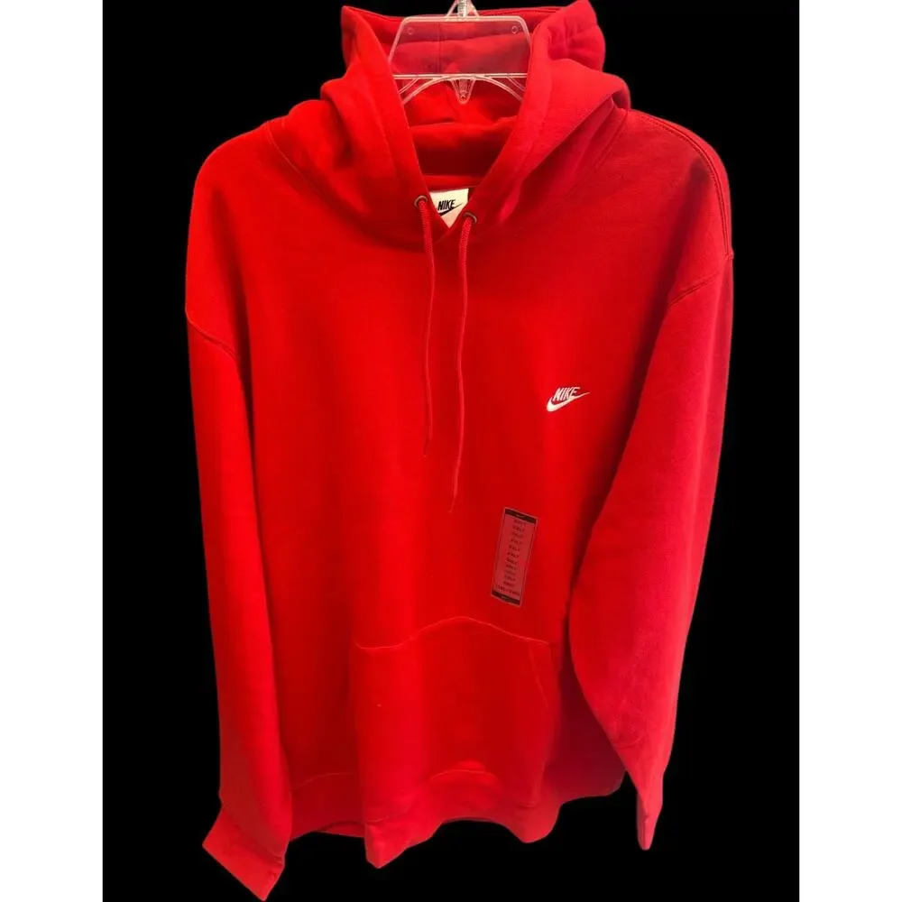 Nike Men's  Pullover Hoodie in University Red with a white  Futura logo.